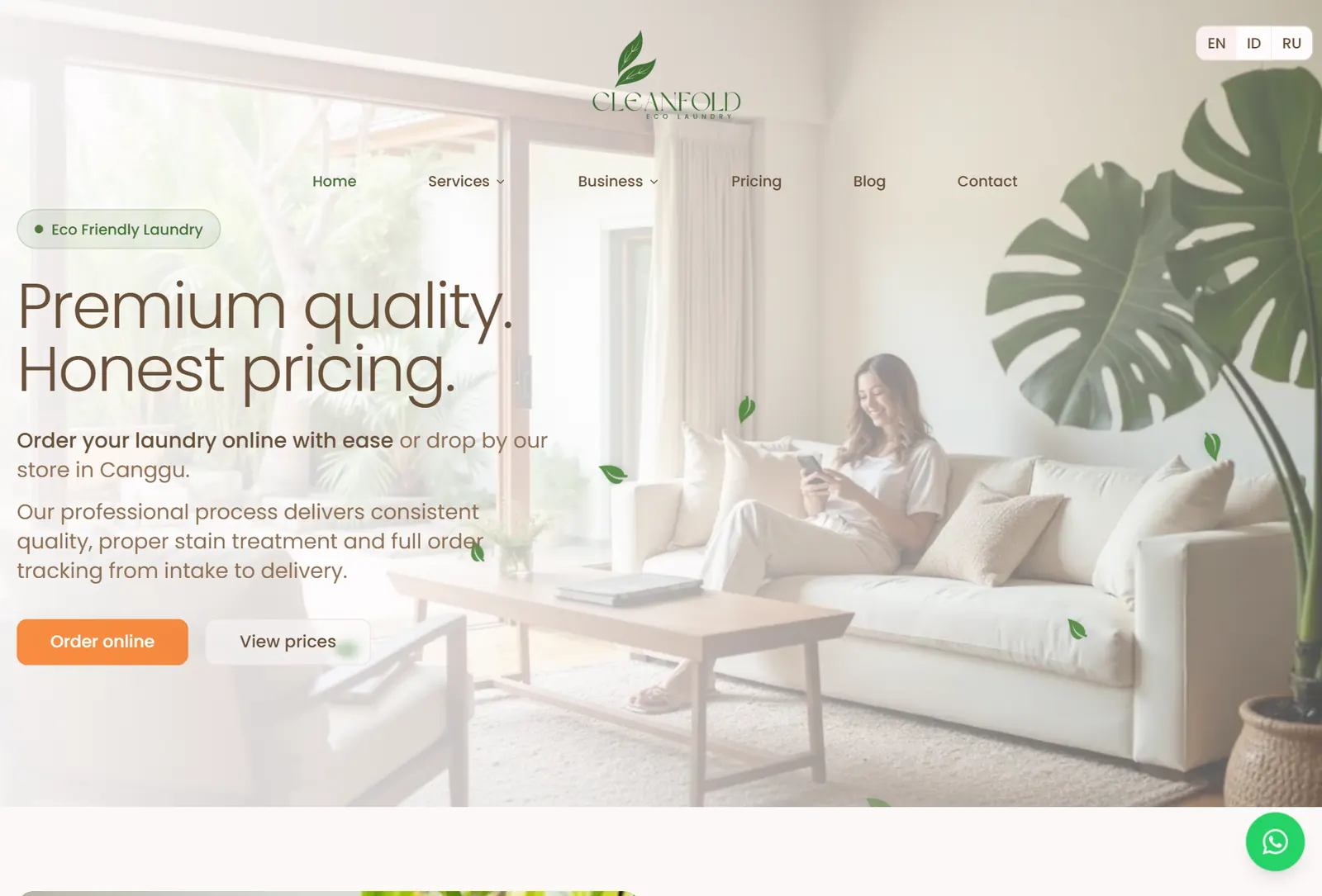 CleanFold Eco Laundry — Operationeel vanaf dag één